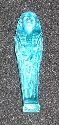 Ushabti (blue) The Ushabti (also called shabti or shawabti) funerary figurines were placed in tombs among the grave goods and were