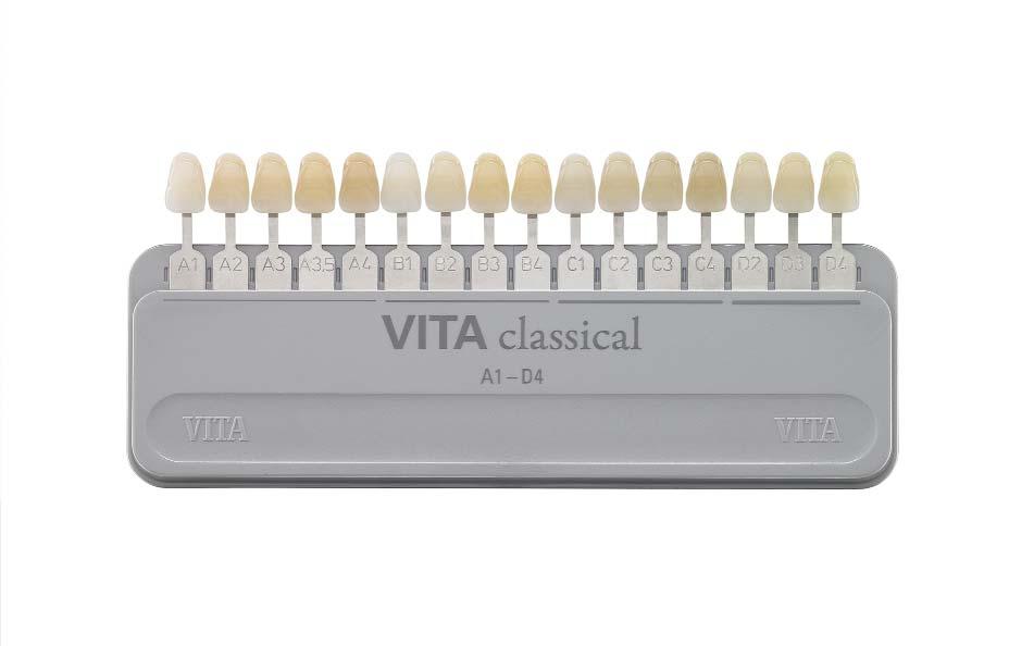 VITA classical A1-D4 shade guide The VITA classical A1 - D4 shade guide serves to accurately determine tooth shade.