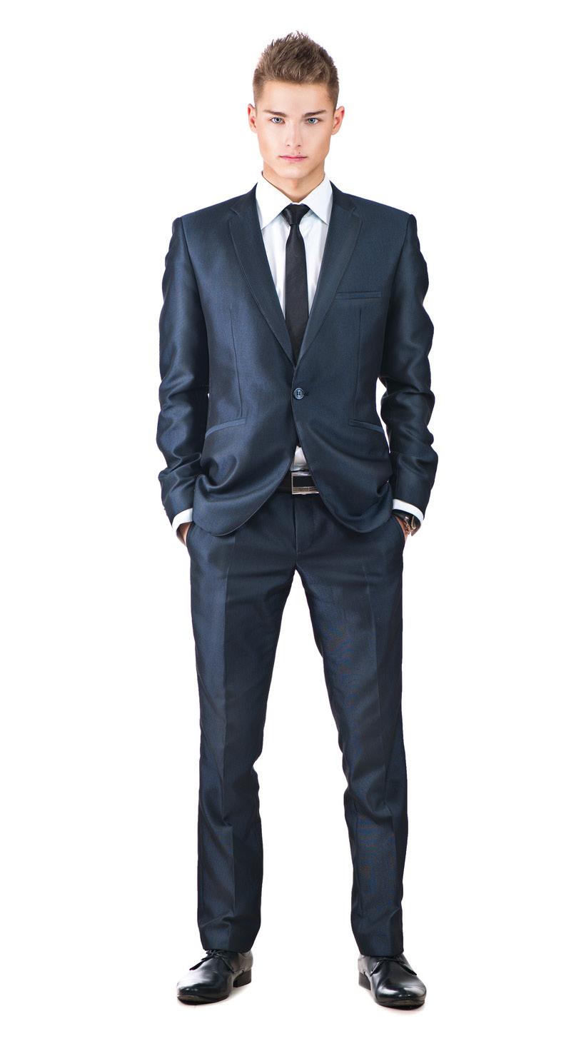 Business [smart] Attire Men Suit Dress Shirt Tie Belt