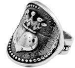 Q20-5617-7.5 Queen Baby Small Crossbones Coin Ring - size 7.5 Q20-5617-8 Queen Baby Small Crossbones Coin Ring - size 8 Q20-5618-7.5 Queen Baby Small Crowned Heart Coin Ring-size 7.