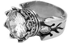 Q20-6086-8 Silver Spinner with Gold Crown (RN96) - SIZE 8 Q20-9045A-7
