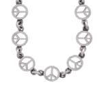 Peace Sign Chain Necklace - 18'.