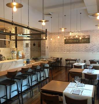 Based on an idea by ariella adici, and realized by panish designer atricia rquiola, this twin-level bistrot features an intimate space where diners can savour the chef s creations throughout the day,