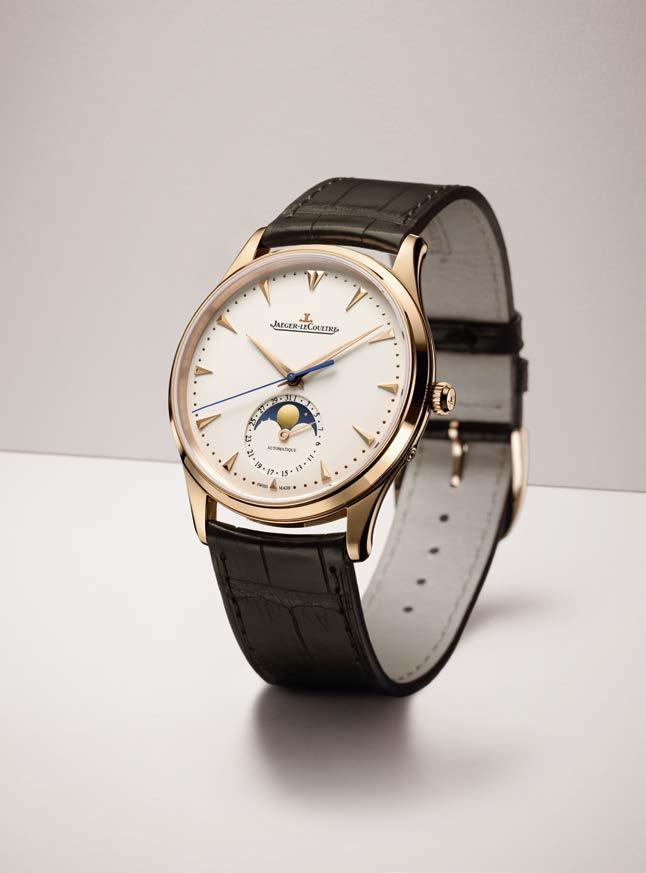 MASTER Master Ultra Thin Moon Expressive finesse This delightfully discreet watch houses moon-phase and date functions within a case that is less than one centimetre thick.