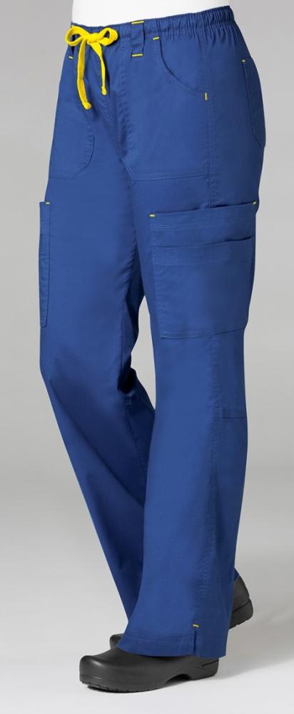 XS-3XL Ladies Multi-Pocket Cargo Pant M9602 $26.99 Ladies boot-cut leg with full elastic waist. Two front multi-pockets and two back patch pockets.