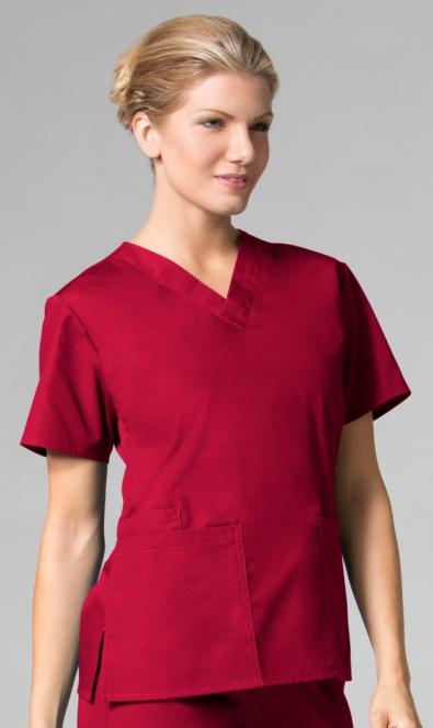 MAEVN Unisex V-Neck Top M1006 $12.99 Embroidered One chest pocket with pen slot. Side vents.