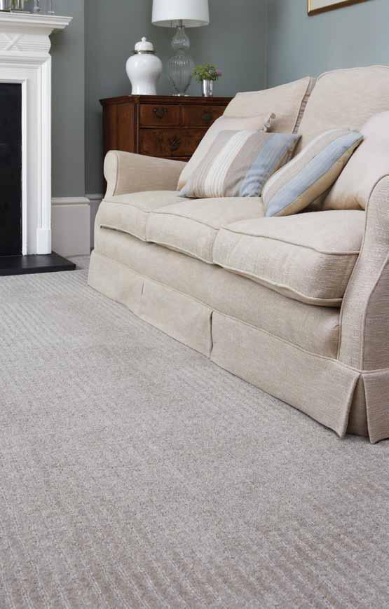 SANSKRIT & RAJASTHAN Hand-woven broadloom From stock Sanskrit Size: Broadloom 4 & 5m widths from stock Rugs made-to-measure (page 36 & 37) Pile material: 100% natural undyed wool Gross pile weight: