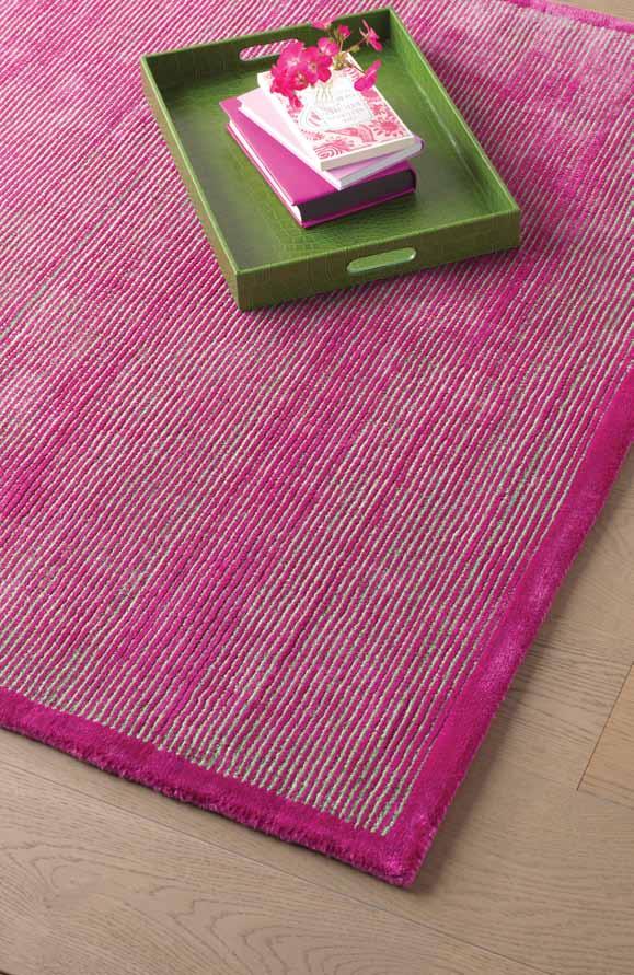 Udaipur Hand-woven rugs From stock Yarn: 100% viscose Backing: Cotton Gross total weight: 4500g/m 2 Stocked in 5 standard sizes: 120 x 180cm, 170 x 240cm, 200 x 250cm, 200 x 300cm and 250 x 350cm
