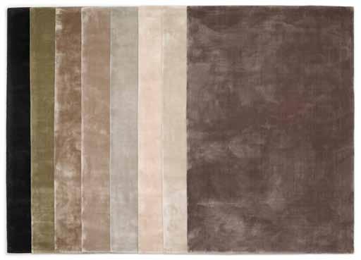 the appearance of silk velvet Not suitable for heavy traffic areas or where water may cause stains Clean by dry extraction methods only Left to right: Simla