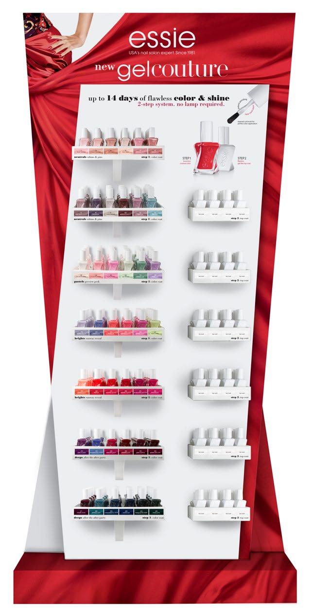 merchandising offers high-impact floorstand display holds up to 168 gel