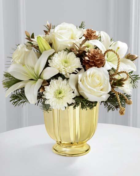 holiday arrangements. Vase (5 1 / " dia. opening x 6"h), care card and FTD logo pic included.