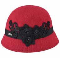 wool beret Conforming shape Lucerne B1679H Betty Black*,