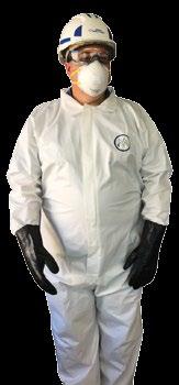 Microporous Disposable Coverall Quality, laminated, microporous material provides basic