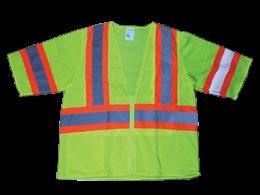 Hi-Vis Green Mesh Safety Vest, Non-rated Solid front, mesh back, zipper closure 2