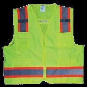 Hi-Vis Standard Safety Vest, ANSI Class 2 100% Polyester mesh fabric with