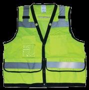 67/EA Hi-Vis Standard Surveryor s Vest, ANSI Class 2 100% Polyester and 130g solid twill