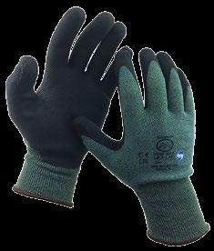 Palm Cut protection (F2992 A2) 13 gauge silver HPPE glove with PU