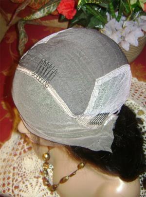 Ocassionnally you can glue the lace at the front and this type of cap can also be sewn on for a more secure fit.