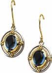 GenuIne london Blue topaz earrings, #65980, $376 Per PaIr GEMSTONE CrOSSES IN KArAT GOlD & STErlING SIlvEr. GenuIne london Blue topaz CrOss, #66141, $123.