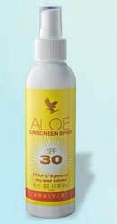 Let the power of our new Aloe Sunscreen Spray with SPF 30, plus the added benefits of its very water resistant formula and the convenience of its spray application, do the work for you!