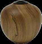 SPAlted Beech A single urn in Spalted Beech with a Boxwood threaded lid. High gloss finish.