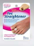 One Size Fits Most. P53 Toe Trainers Splint Problem Toes Ease pain by separating and straightening crooked, broken and/or hammer toes with these soft, fabric-covered splints.