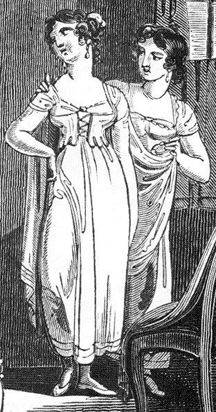 Appendix B: What About Underpinnings? If you are aiming for the total Regency look, you will need to create the proper undergarments before you begin on your gown.