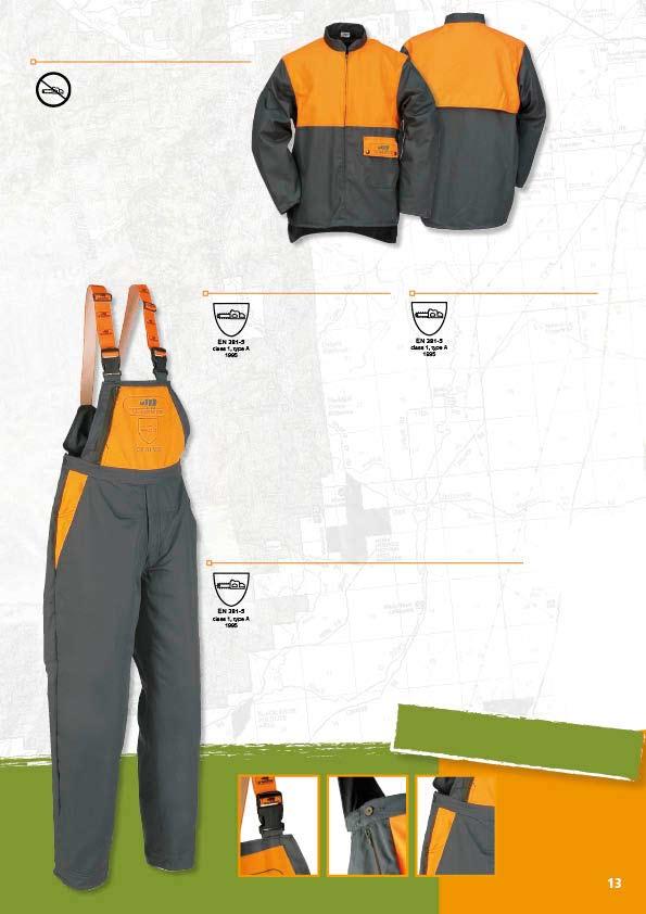 1SJ4 FORESTRY JACKET Hi-vis orange for good visibility / Back ventilation / Patched pocket with flap / Enlarged back tail XS to 3XL 503 spruce green / high-vis orange 1SG2 FORESTRY BIB AND BRACE