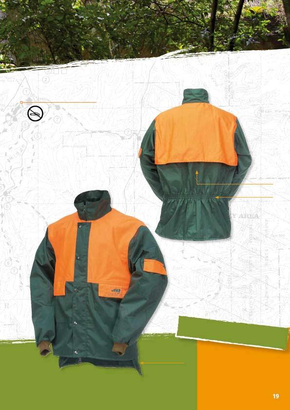 INNOVATION 1SJ6* FORESTRY JACKET High-vis insert for extra visibility / Extended back tail / 2 chest pockets / Two way zip closure / Knitted cuffs / Back ventilation XS