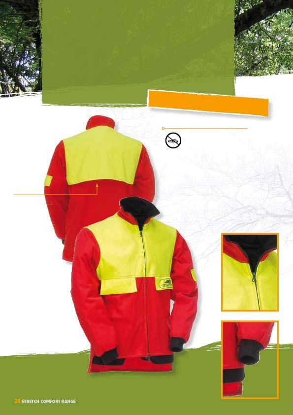 STRETCH COMFORT RANGE FORESTRY JACKET - TROUSERS This range is especially useful for tree surgery thanks to its two-directional flex fabric with 7 % LYCRA.