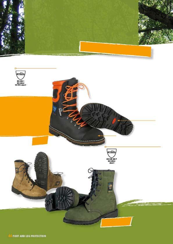FOOT AND LEG PROTECTION FORESTRY SHOES - GAITERS - FORESTRY BOOTS CHAIN SAW PROTECTION 3SB3 FORESTIA SHOES EN 345-1 EN 345-2 S HRO, Class 2, 24 m/s Sizes 39-47 + 49 + 50 The safety shoe combines