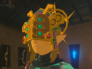 Assemble Legend of Zelda: Breath of the Wild Thunder Helm Reference Images These screen shots showcase all of the details in the thunder helm. We used these to create the model and paint the details.