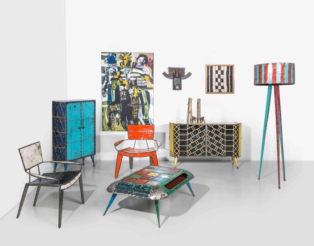 Discovering African Design Cabinet, commode et chaise de Hamed Ouattara (Burkina Faso) - série limitée et numérotée N.