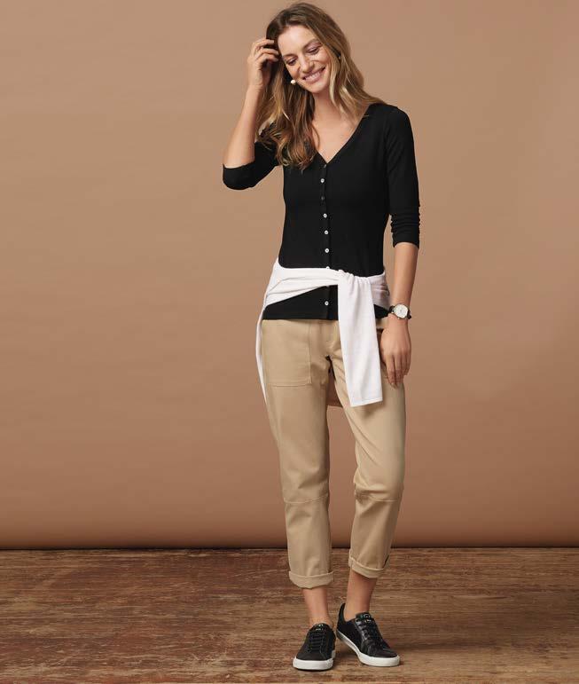 Emme Button Top (TP822) 79 Brook Relaxed Pants