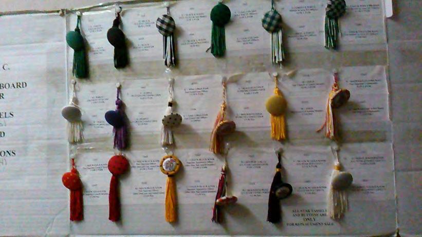 Tassels and Vest Buttons Tassels - $5.00 pair, Vest Buttons - $10.00 pair a. Green: Cooties b. Black: Pup Tent Officers, to revert to Green with Black Knob when retiring from office c.