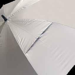 HURRICANE 345 SUNFLECTOR Silver UV-protective reflective material provides more relief from direct sunlight.