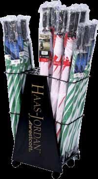 Please refer to the restrictions of printing on our available stock umbrellas.