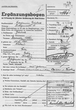 The document dated February 4, 1941 (fig. 4), also served to prolong Geizhals life by allowing him again to evade deportation.