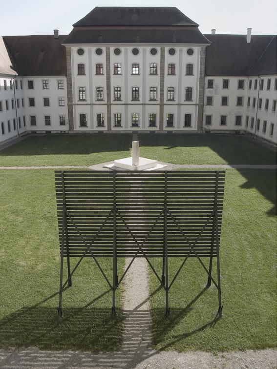 Installation view in the courtyard of the former monastery Obermarchtal,