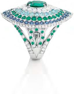 99 carat), diamonds (0.44 carat) goa ring white gold, emerald (1.