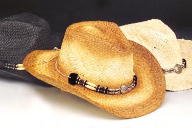 metallic, black and natural bead trim band, soft and flexible toyo and straw shapeable brim western hat,