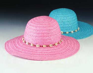 lady's hat. Assorted colors and patterns as shown.