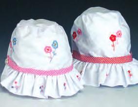 trim colors per 313-00 White infant's bonnet with