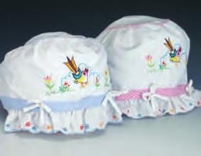 sizes per 236-01 Infant's white plain eton shape cap