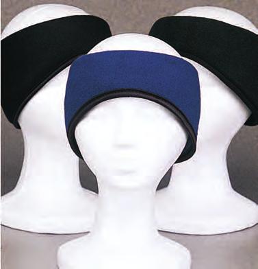 791-70 Polyfleece ear warmer/headband with black trim. Assorted colors per 12 pc.