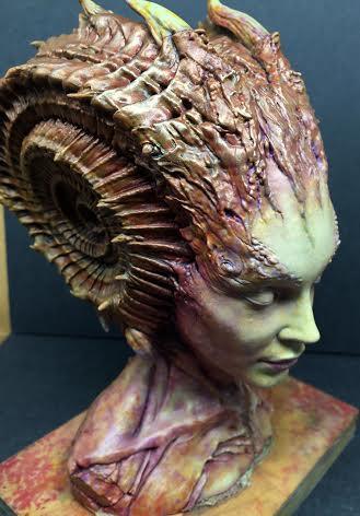 Once I was satisfied with the results, I wanted to further highlight some areas such as the highest points on the forehead, cheek bones, shoulders, and lips using the same Grex Preferred Stock