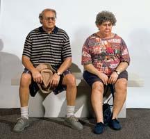 Page 4 One work likely to take visitors by surprise is Duane Hanson s (American, 1925-1996) life-size polychrome bronze Old Couple on a Bench (1995).