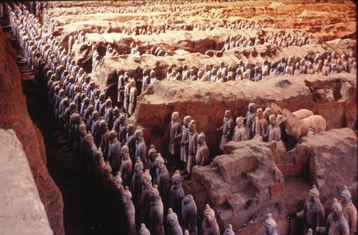 SLIDE NO.15 Excavation photo: Terra Cotta Army of the First Emperor Qin Dynasty, 221 210 BCE. Litong, Shaanxi Province Courtesy Hamilton Photography, Seattle What is the subject of this photo?