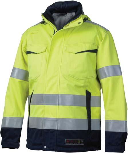 : 765077869 Jacket Padded, flame-resistant, high-visibility jacket with removable hood and lots of spacious pockets.