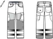 Trousers Class 2 Trousers with double hammer loops, zip-up leg pocket, removable key strap, pockets for ruler, mobile phone and pens, and an ID card pocket inside